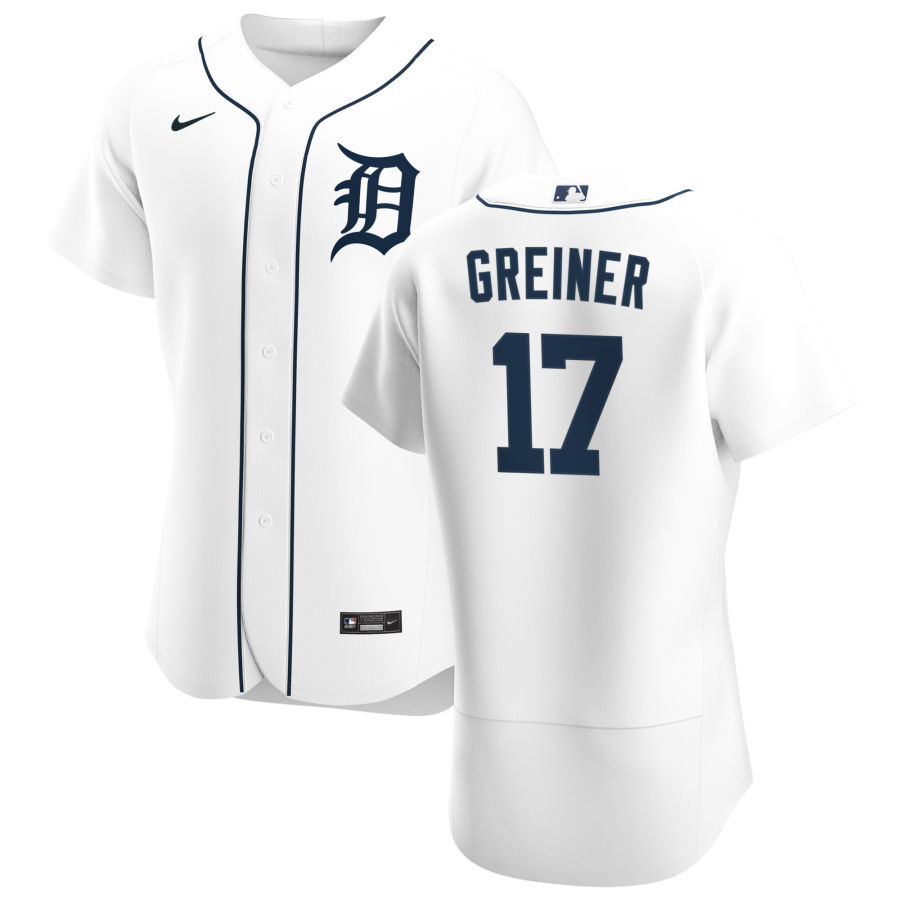 Detroit Tigers #17 Grayson Greiner Men Nike White Home 2020 Authentic Player MLB Jersey